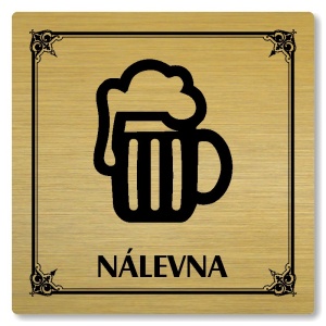 Nálevna, 100x100mm, zlatá, Nebraska